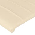 Miniatyrbillede 5 af 9: sengegavl med kanter 93x23x118/128 cm stof cremefarvet
