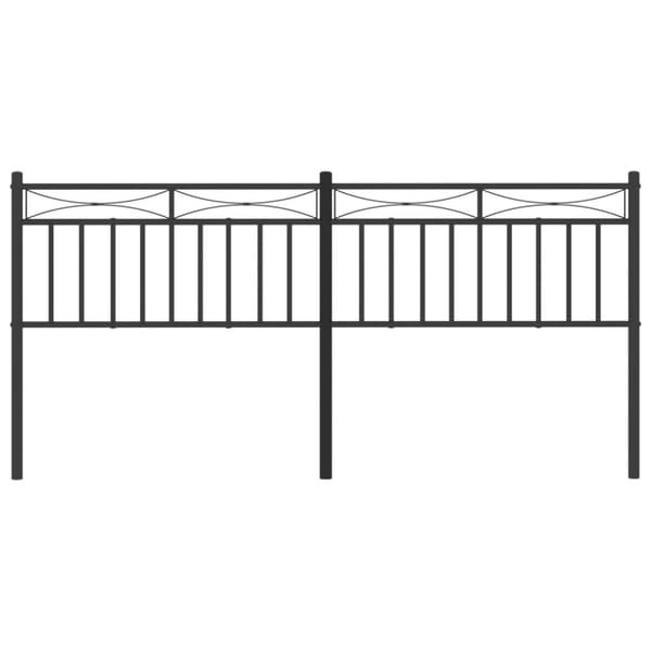 Metallinen sängynpääty musta 193 cm