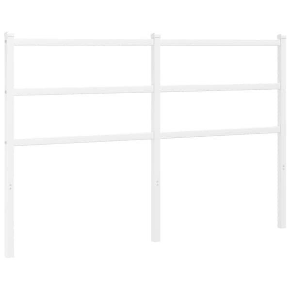 Metallinen sängynpääty valkoinen 135 cm