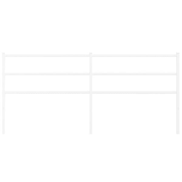 sengegavl 200 cm metal hvid