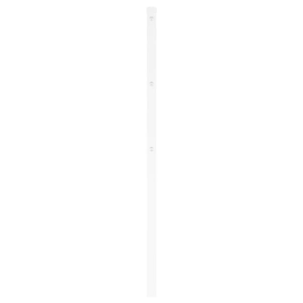 sengegavl 200 cm metal hvid