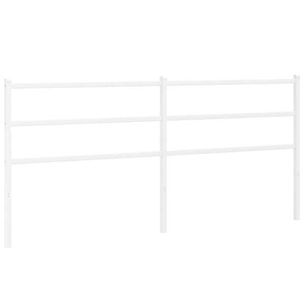 sengegavl 200 cm metal hvid
