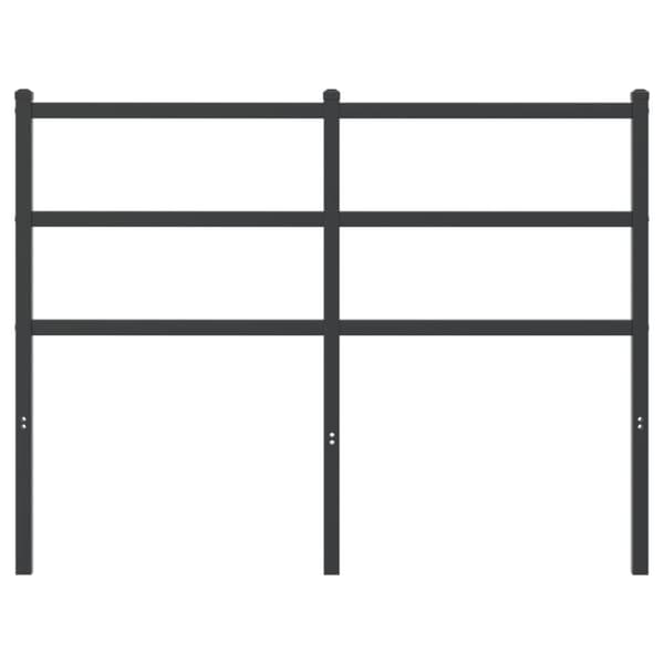 sengegavl 120 cm metal sort