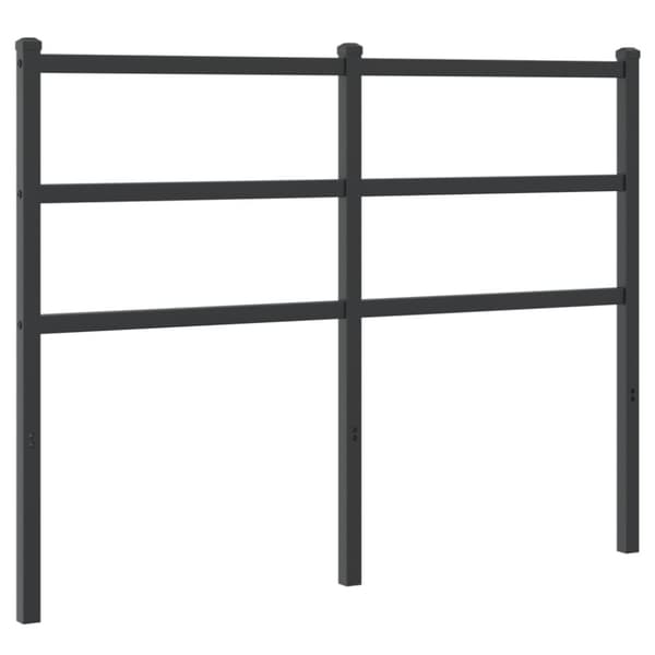 sengegavl 120 cm metal sort