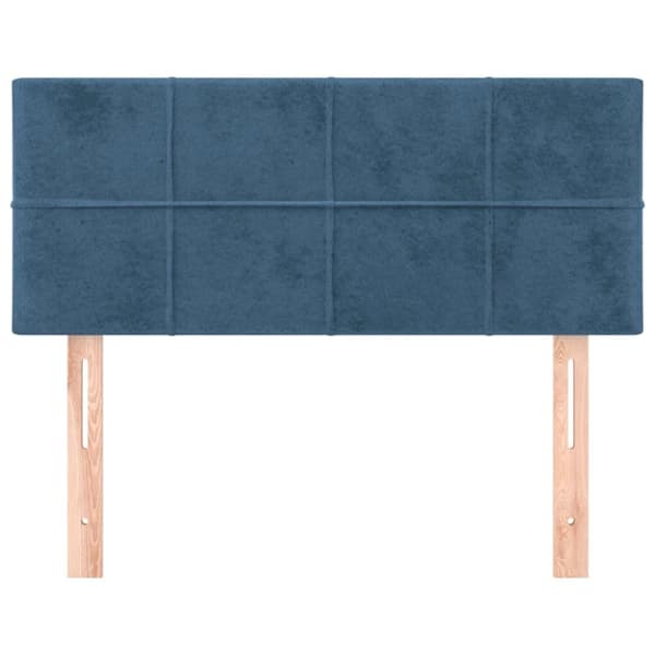 sengegavl 80x5x78/88 cm fløjl mørkeblå