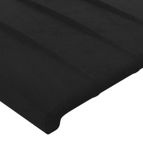 sengegavl med kanter 83x23x78/88 cm fløjl sort