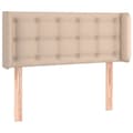 Pikkukuva 2 / 9: Sänggavel med kanter cappuccino 103x16x78/88 cm konstläder