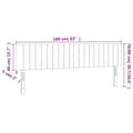 Miniatyrbillede 6 af 6: sengegavl med LED-lys 160x5x78/88 cm stof cremefarvet