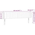 Miniatyrbillede 6 af 6: sengegavl med LED-lys 163x16x78/88 cm stof cremefarvet