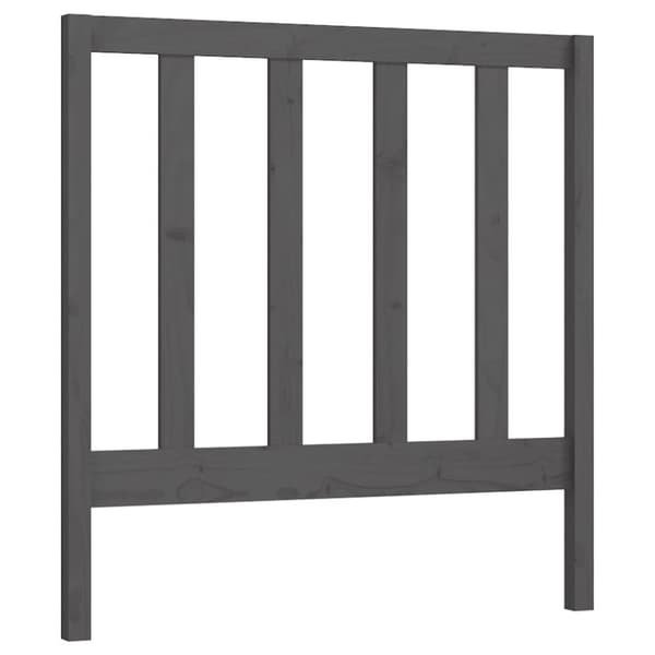 sengegærde 106x4x100 cm massivt fyrretræ grå