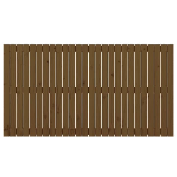sengegavl 166x3x90 cm massivt fyrretræ gyldenbrun