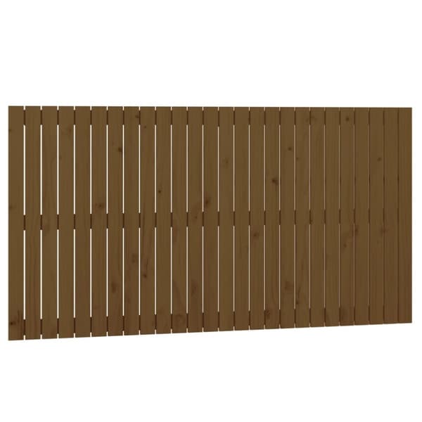 sengegavl 166x3x90 cm massivt fyrretræ gyldenbrun
