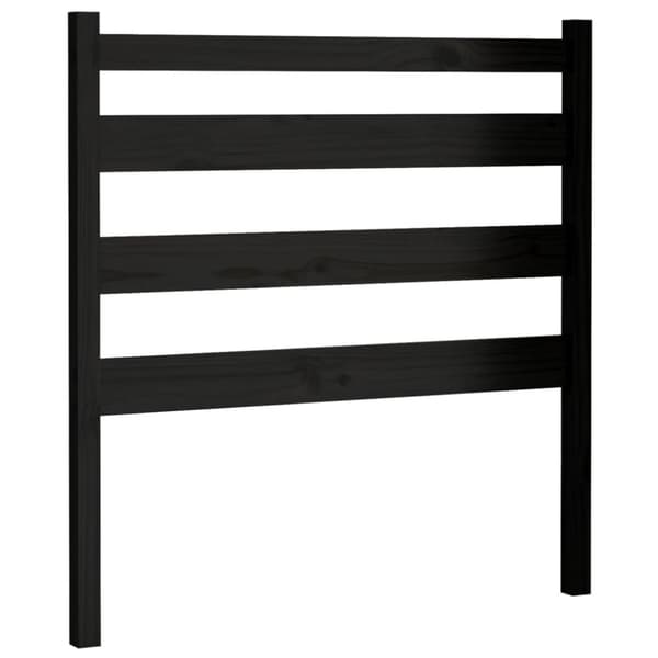 Sängynpääty musta 81x4x100 cm täysi mänty