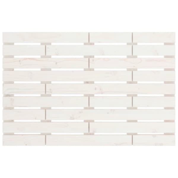 Sängynpääty seinälle valkoinen 81x3x63 cm täysi mänty
