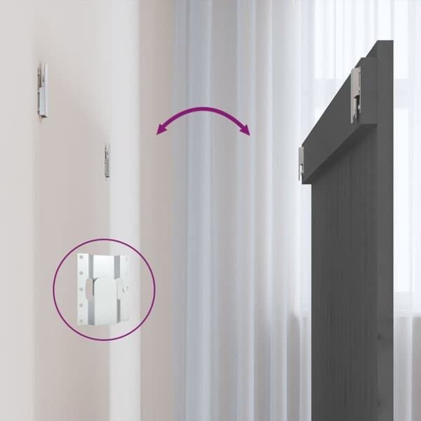 sengegavl 108x3x90 cm massivt fyrretræ grå