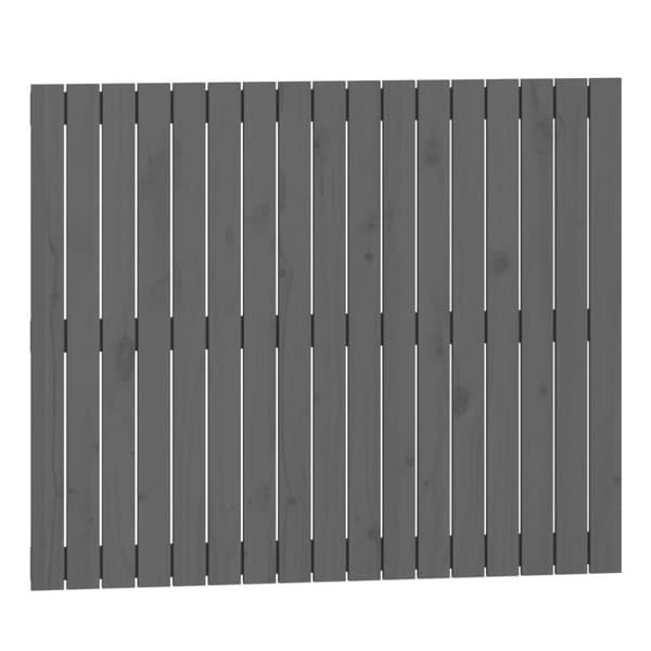 sengegavl 108x3x90 cm massivt fyrretræ grå