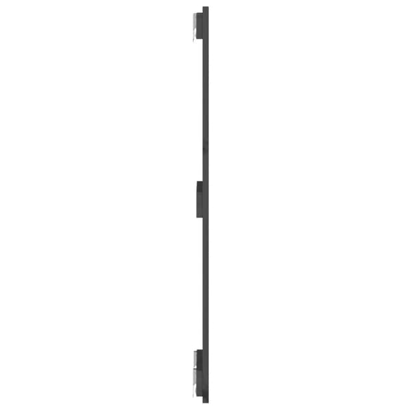 sengegavl 82,5x3x90 cm massivt fyrretræ grå