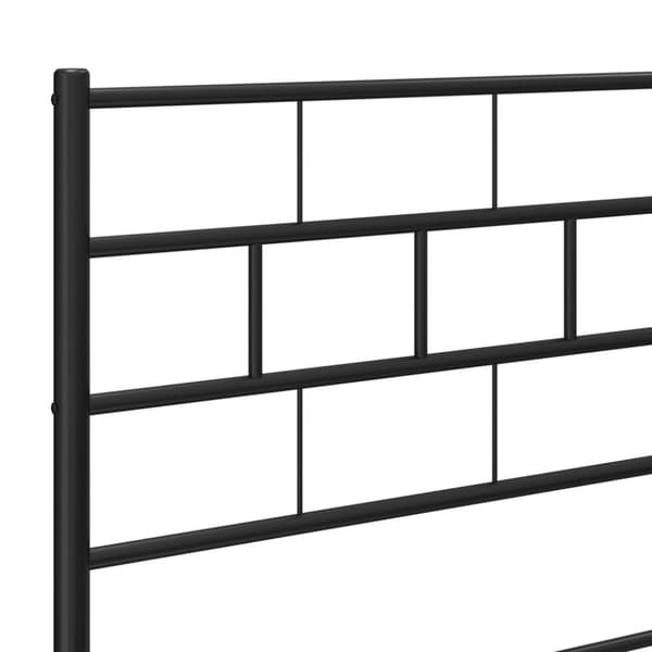 sengegavl 107 cm metal sort