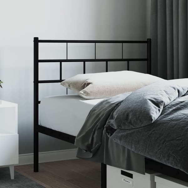 sengegavl 107 cm metal sort