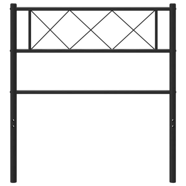 sengegavl 75 cm metal sort