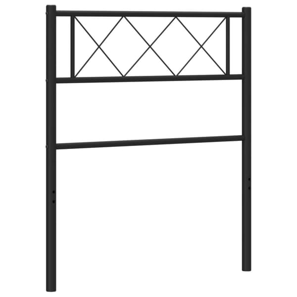 sengegavl 75 cm metal sort