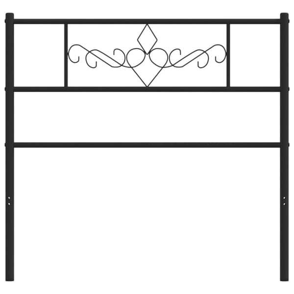 Metallinen sängynpääty musta 80 cm