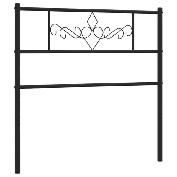 Metallinen sängynpääty musta 80 cm