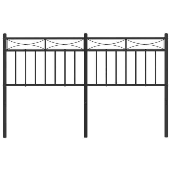 Metallinen sängynpääty musta 140 cm
