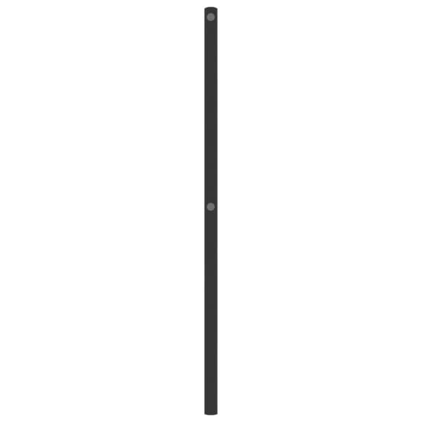 Metallinen sängynpääty musta 140 cm