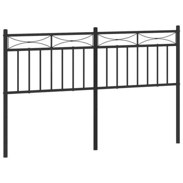 Metallinen sängynpääty musta 140 cm