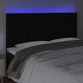 Pikkukuva 3 / 6: Sängyn pääty LED-valolla, musta, 160x5x118/128 cm, sametti