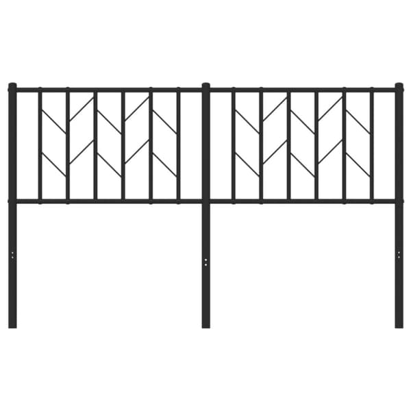 Metallinen sängynpääty musta 140 cm