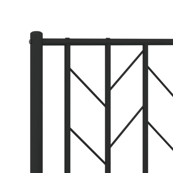 Metallinen sängynpääty musta 140 cm