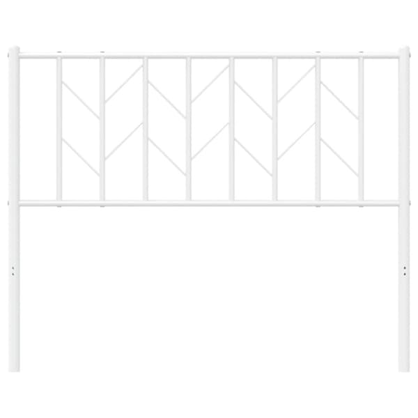 Metallinen sängynpääty valkoinen 107 cm