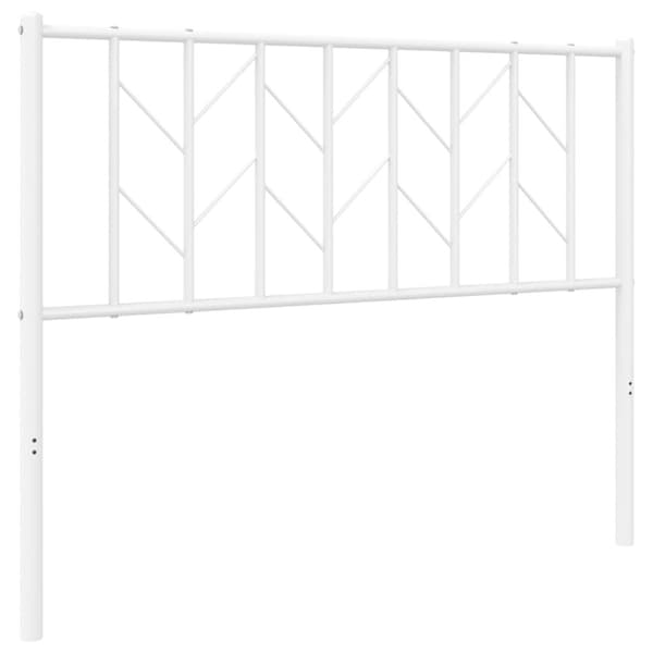 Metallinen sängynpääty valkoinen 107 cm