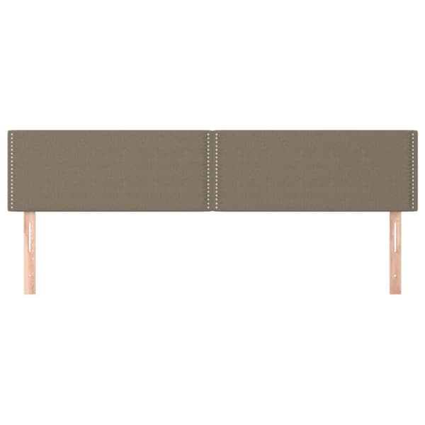 Sängyn päädyt, 2 kpl, taupe, 90x5x78/88 cm, kangas