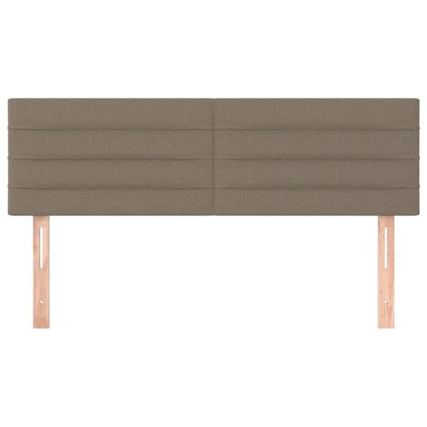 Sängyn päädyt, 2 kpl, taupe, 72x5x78/88 cm, kangas