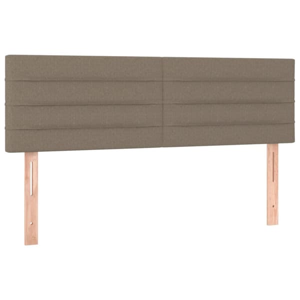 Sängyn päädyt, 2 kpl, taupe, 72x5x78/88 cm, kangas