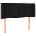Pikkukuva 3 / 6: Sängyn pääty LED-valolla, musta, 83x16x78/88 cm, samettia
