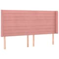 Pikkukuva 3 / 7: Sänggavel LED rosa 203x16x118/128 cm sammet