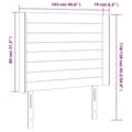 Miniatyrbillede 6 af 6: sengegavl med LED-lys 103x16x118/128 cm stof gråbrun