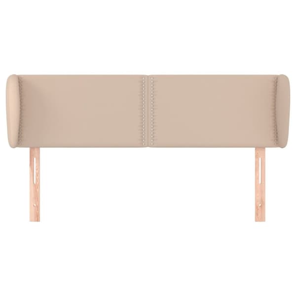 Sänggavel med kanter cappuccino 147x23x78/88 cm konstläder