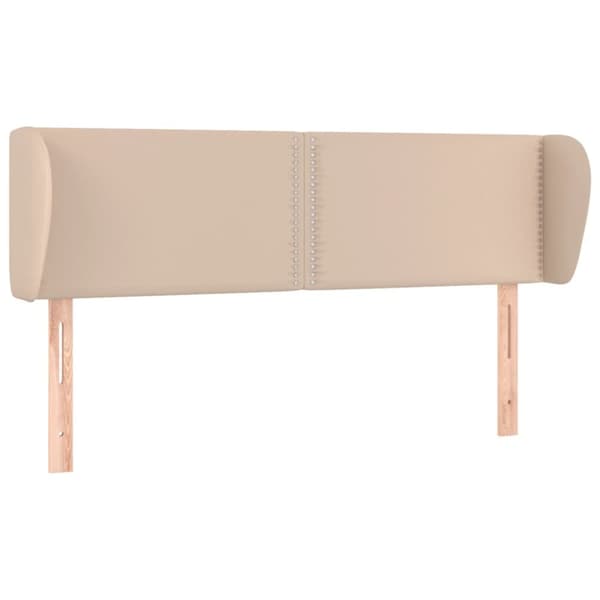 Sänggavel med kanter cappuccino 147x23x78/88 cm konstläder