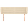 Miniatyrbillede 3 af 9: sengegavl med kanter 147x23x78/88 cm stof cremefarvet