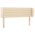 Miniatyrbillede 2 af 9: sengegavl med kanter 147x23x78/88 cm stof cremefarvet