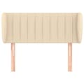 Miniatyrbillede 3 af 9: sengegavl med kanter 103x23x78/88 cm stof cremefarvet