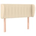 Miniatyrbillede 2 af 9: sengegavl med kanter 103x23x78/88 cm stof cremefarvet