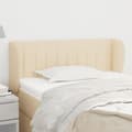 Miniatyrbillede 1 af 9: sengegavl med kanter 103x23x78/88 cm stof cremefarvet