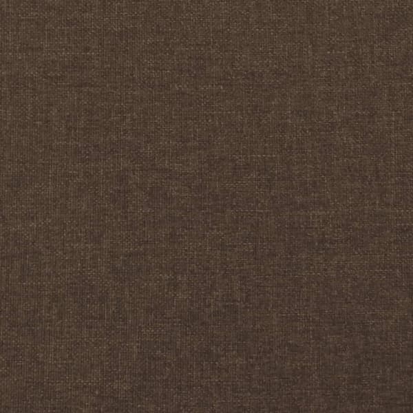 sengegavl med kanter 83x23x118/128 cm stof mørkebrun