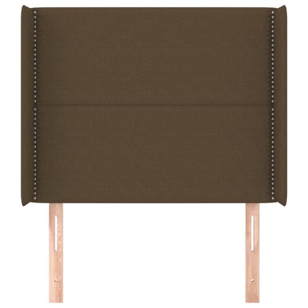 Korvatuki, tummanruskea, 83x16x118/128 cm, kangas